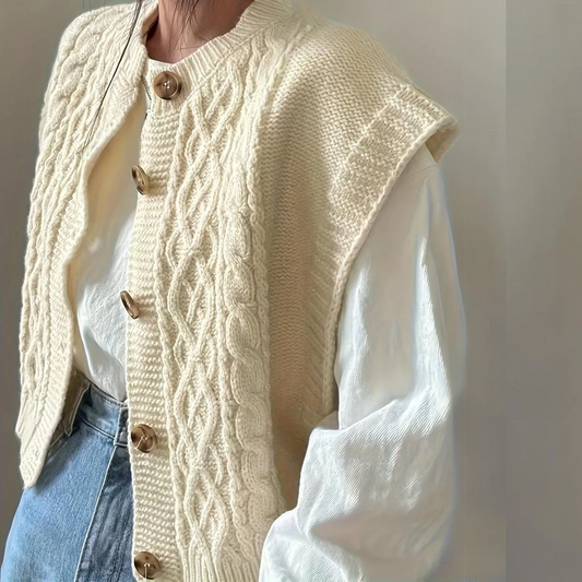 Cardigan original à motif tissé