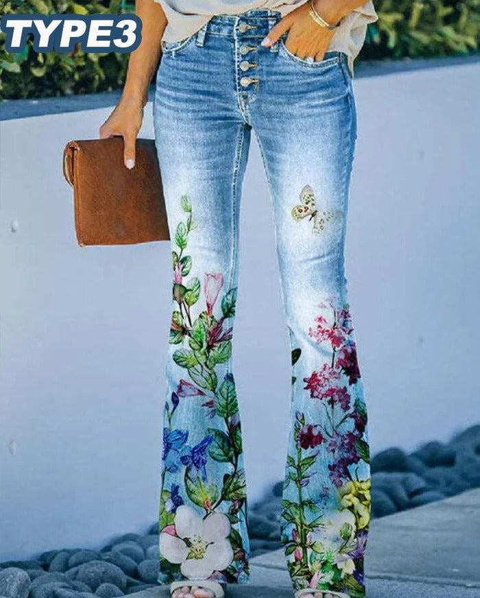 Nana - Jeans Ample à Fleurs