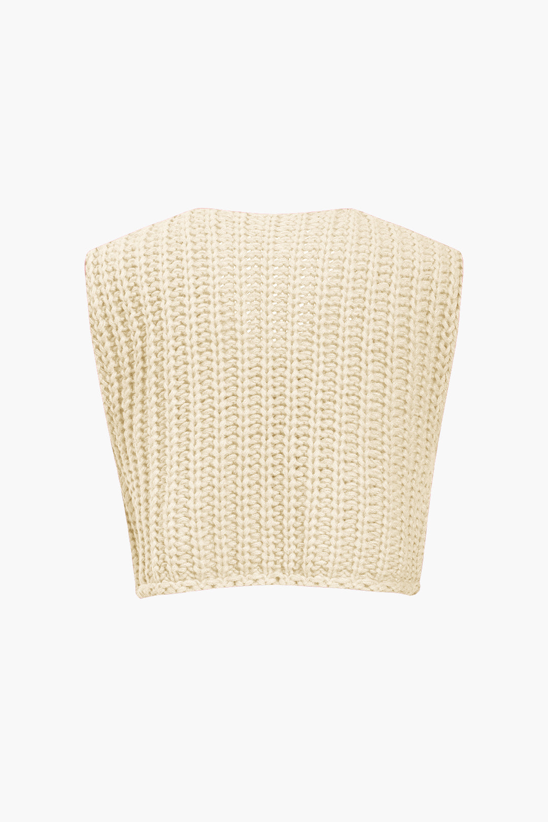 La Vie │ Gilet boutonné en tricot solide