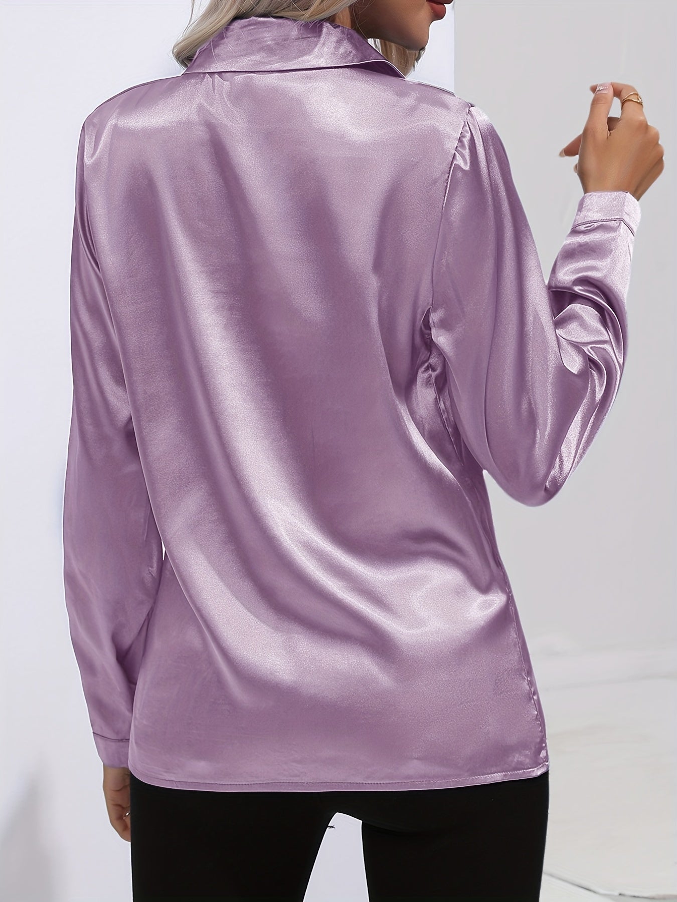 Elena - Blouse élégante en satin pour femme