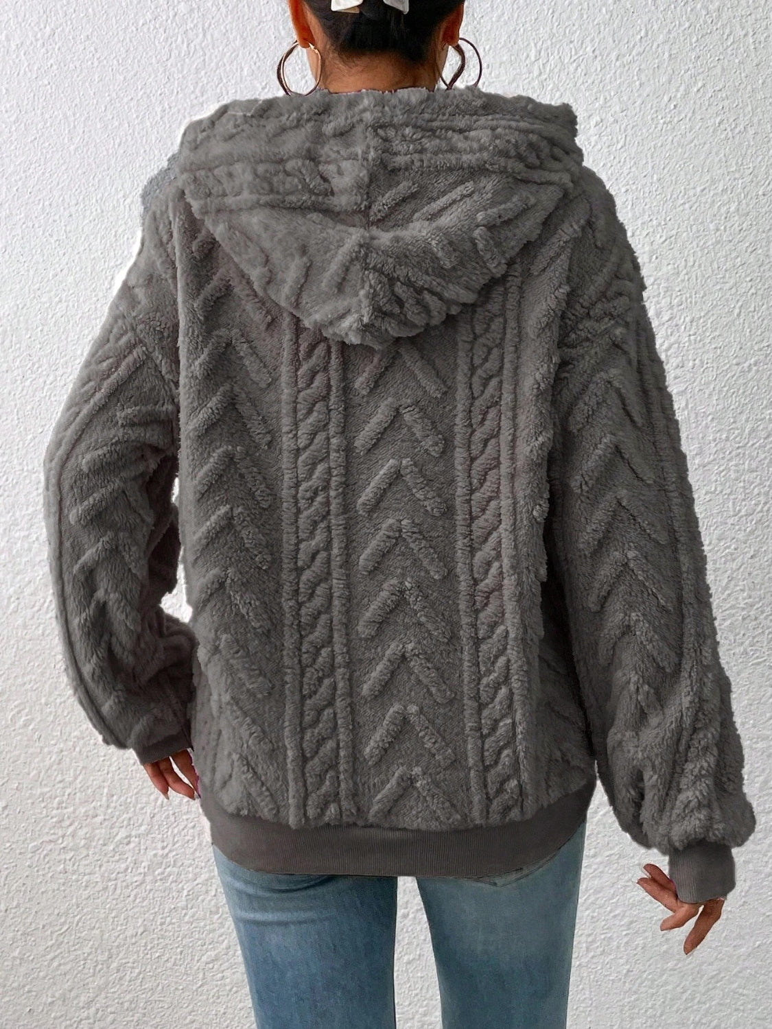 Aria - Sweat à capuche avec cordon de serrage et manches longues pour femme