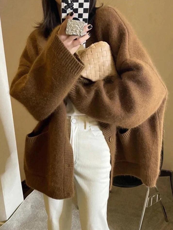 Gilet Ample à Col V – Élégant et Confortable pour Toutes les Occasions