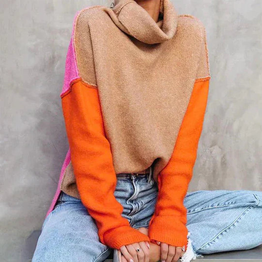 Jenna - Pull en maille avec motif patchwork