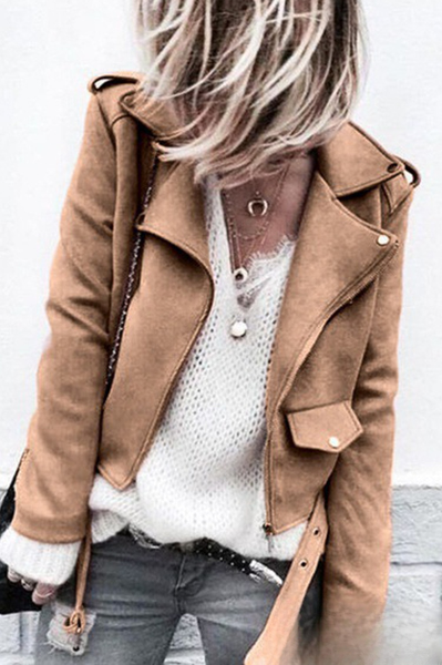 Veste décontractée élégante avec éléments patchwork