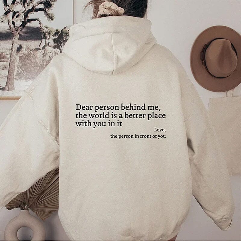 Jayne - Hoodie "Dear Person Behind Me" pour Femmes