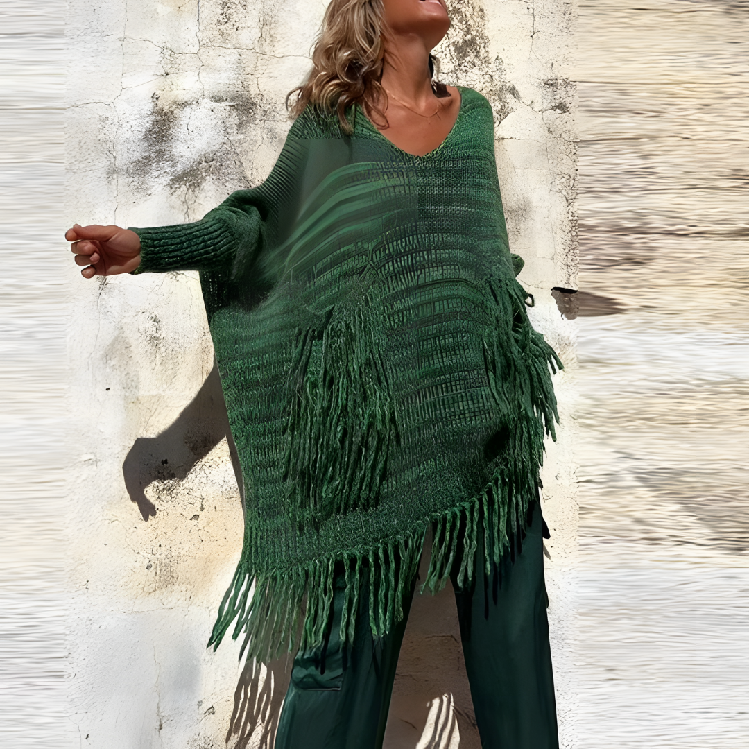 Fabienne - Pull à franges style bohème