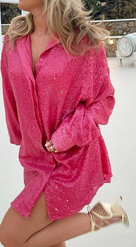 Julie - Blouse Oversize à Paillettes Stylée et Confortable pour l'Automne pour Femmes