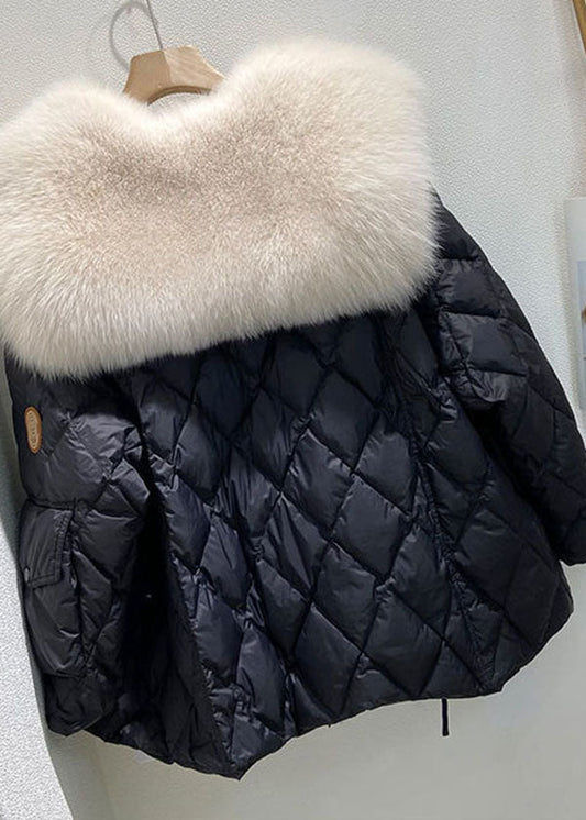 Doudoune chaude pour femme avec doublure en duvet de canard et col vert