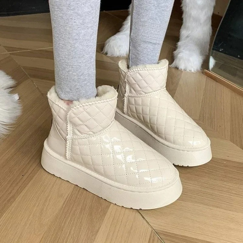 Gabrielle - Bottes d'hiver rembourrées à bout rond