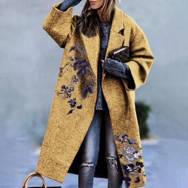 Manteau long à motifs élégant - Gratia