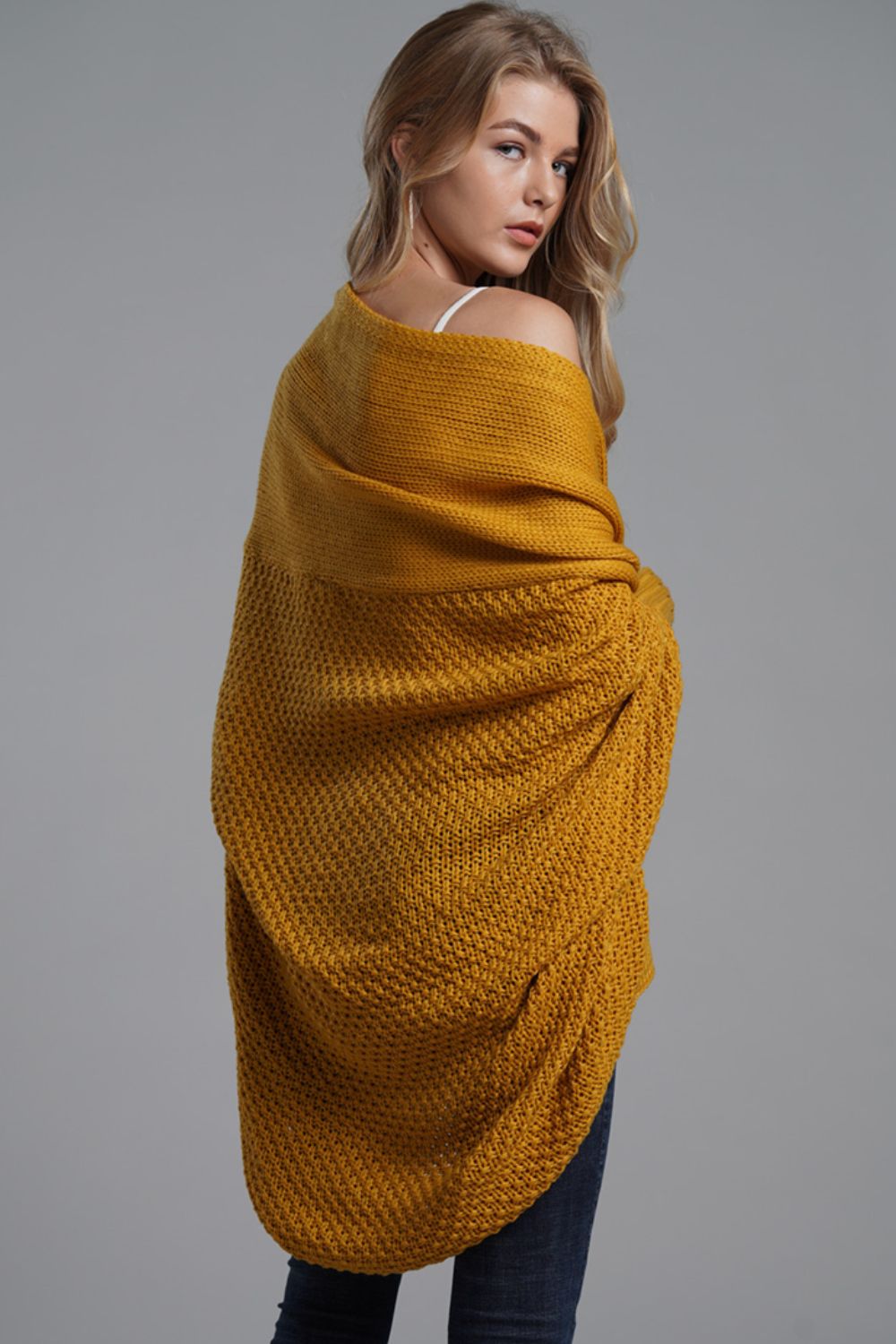 Liana - Long cardigan ouvert avec manches dolman pour femme