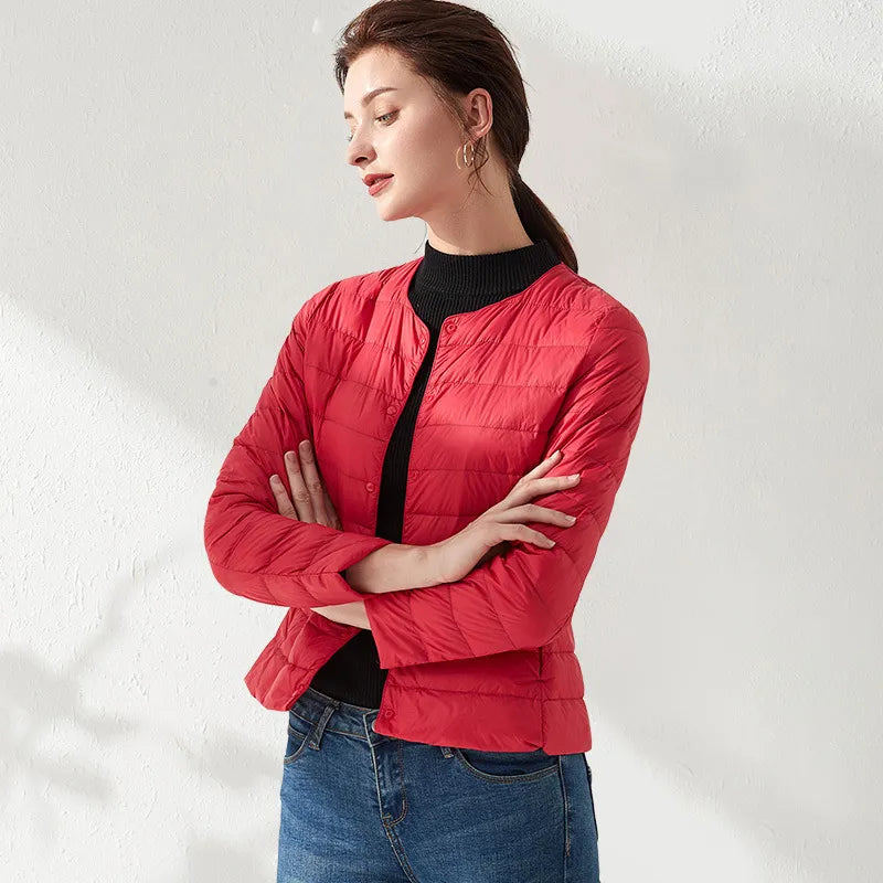 Valery - Doudoune légère sans col et amincissante pour femmes