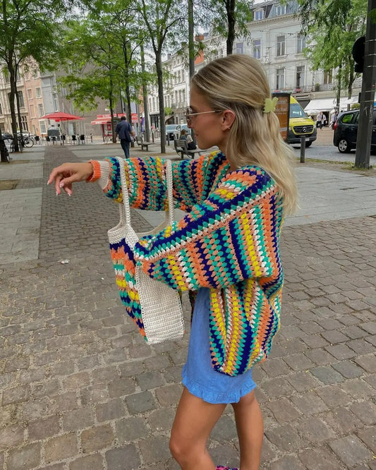 Valentina | Cardigan coloré au crochet