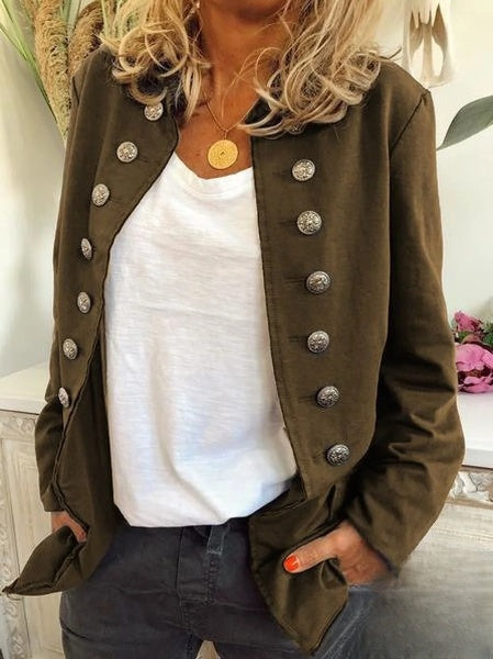 Veste élégante à manches longues et boutons