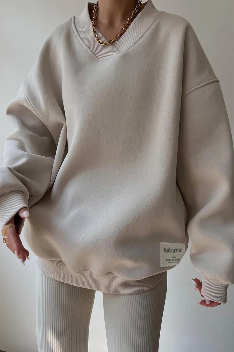 Sweats à capuche confortables avec patchs et col en V pour les activités de plein air