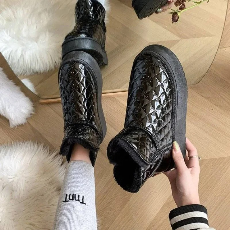 Gabrielle - Bottes d'hiver rembourrées à bout rond