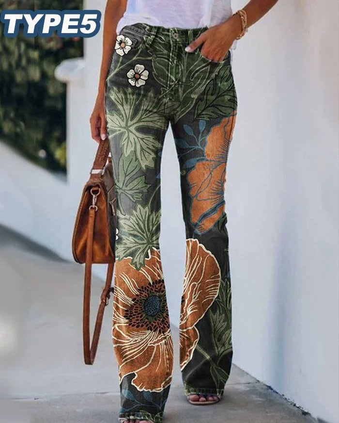 Nana - Jeans Ample à Fleurs
