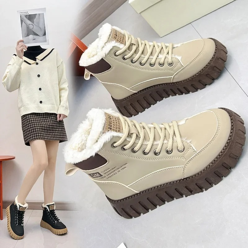 Isabelle - Chaussures d'hiver souples et imperméables à la fourrure pour dames