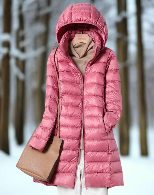 Manteau long en duvet élégant, chaud et polyvalent pour femme