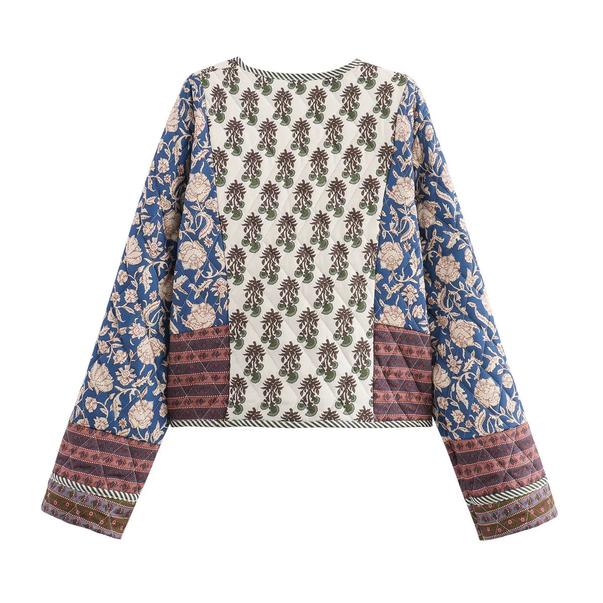 Sylvie - Veste Matelassée Imprimée Réversible pour Femme
