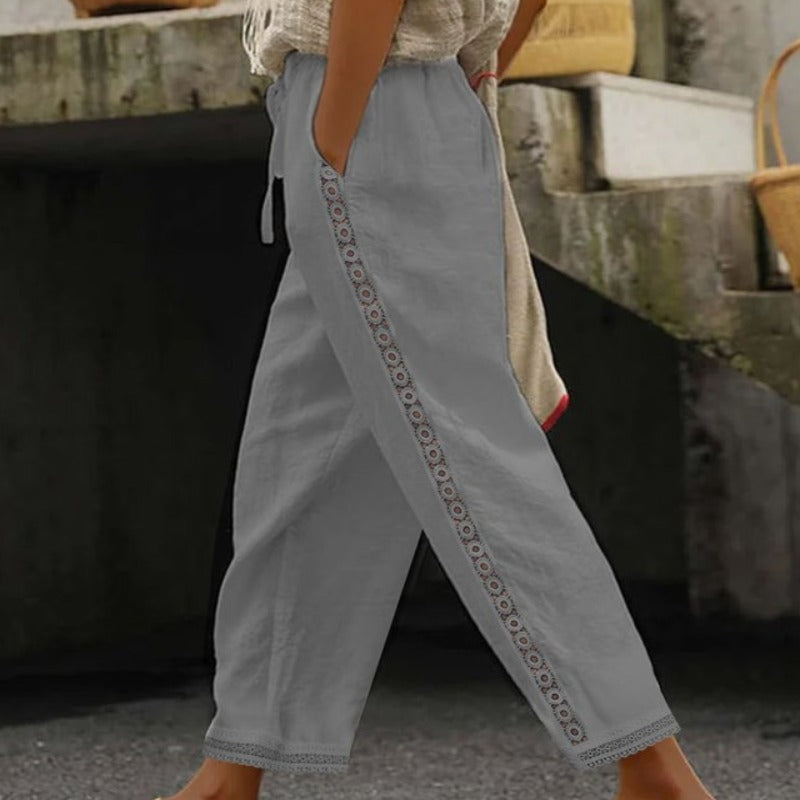 Abigaile - Pantalon en lin pour femme à la mode et confortable