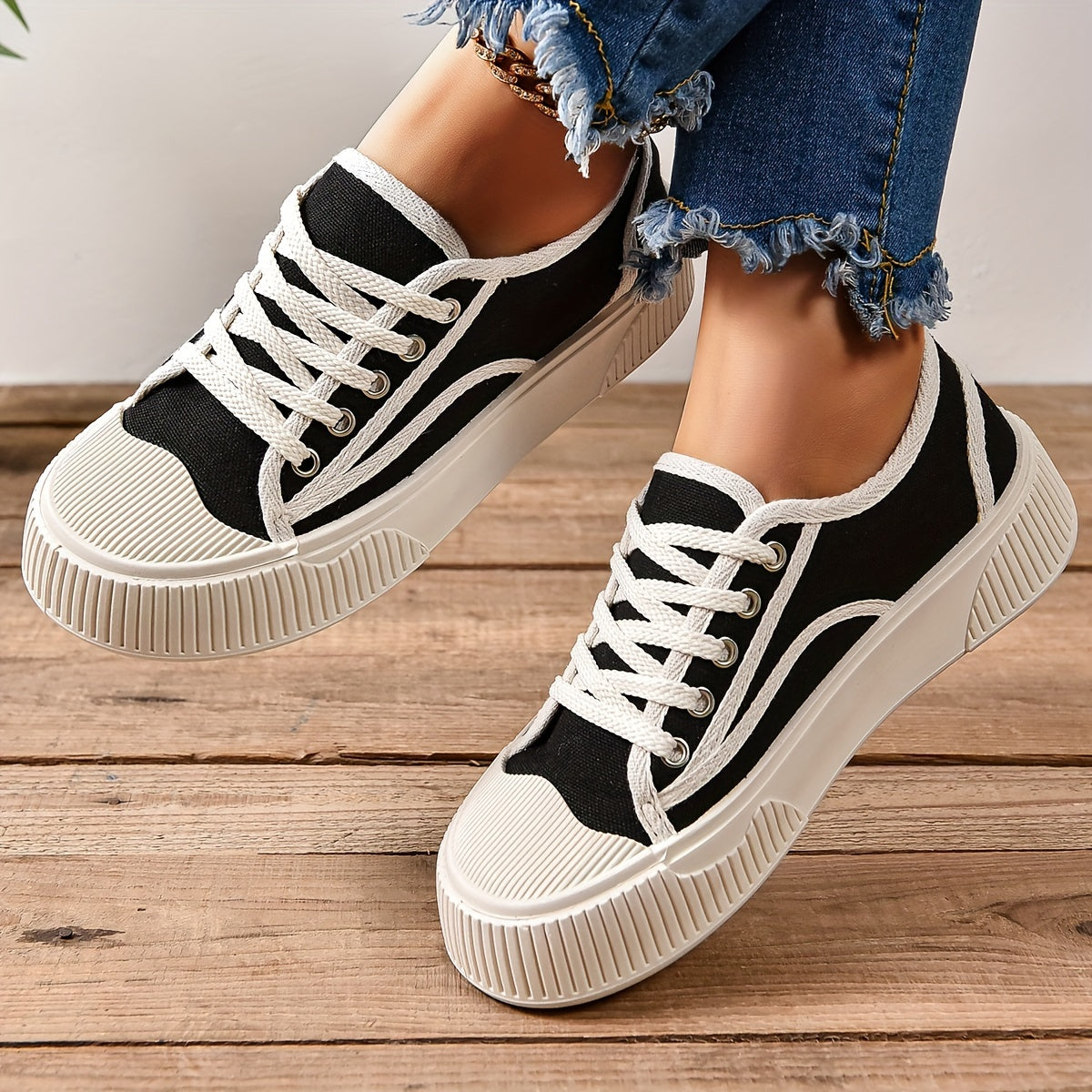 Camille - Chaussures À Lacets En Toile