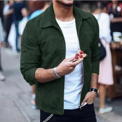Veste décontractée confortable pour hommes avec fermeture zippée pour des looks stylés