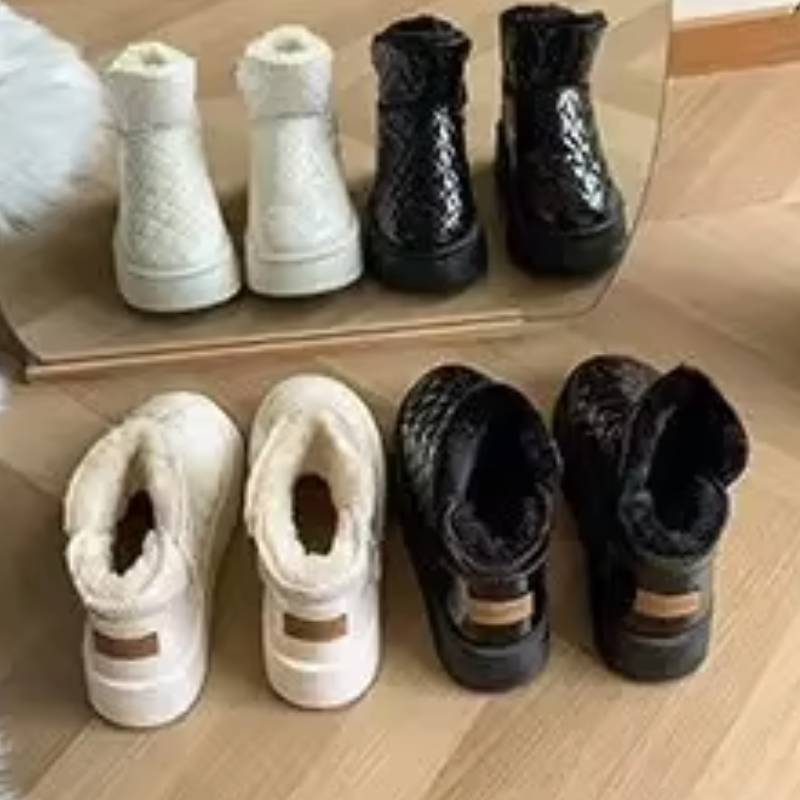 Gabrielle - Bottes d'hiver rembourrées à bout rond