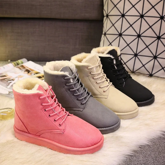 Margaux - Chaussures d'hiver hautes et souples en cuir pour femmes