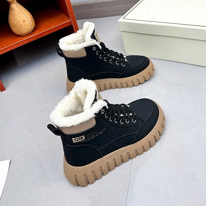 Isabelle - Chaussures d'hiver souples et imperméables à la fourrure pour dames