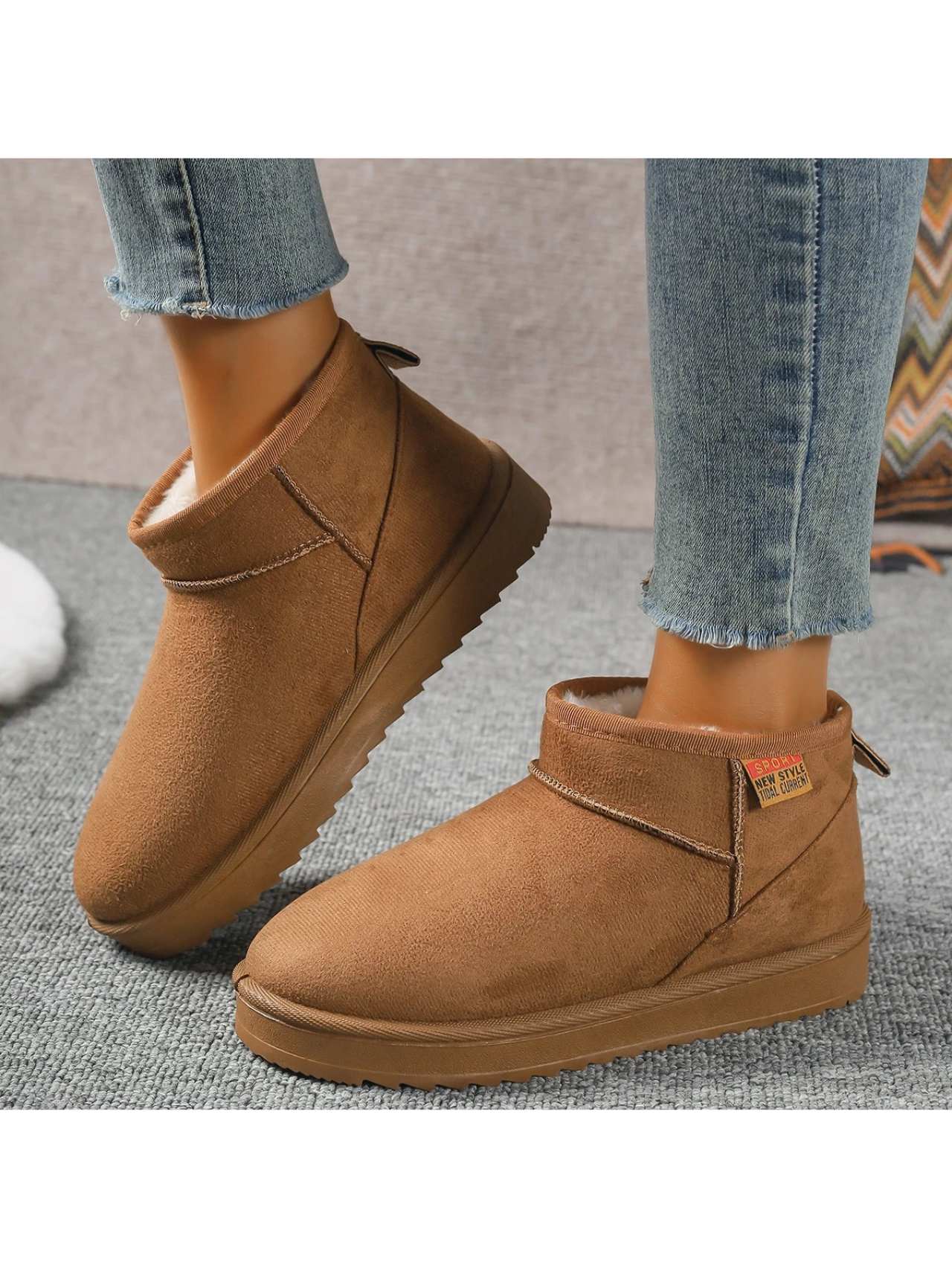 Lucie - Bottes d'hiver simples, plates, légères et rembourrées