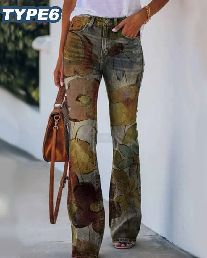 Nana - Jeans Ample à Fleurs