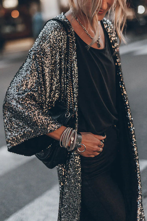Amélie - Veste Avec Gilet À Paillettes Brillant