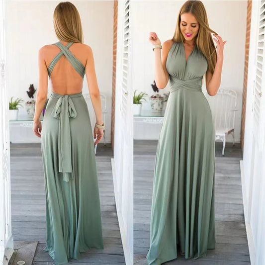 Janah - Robe portefeuille élastique à bretelles