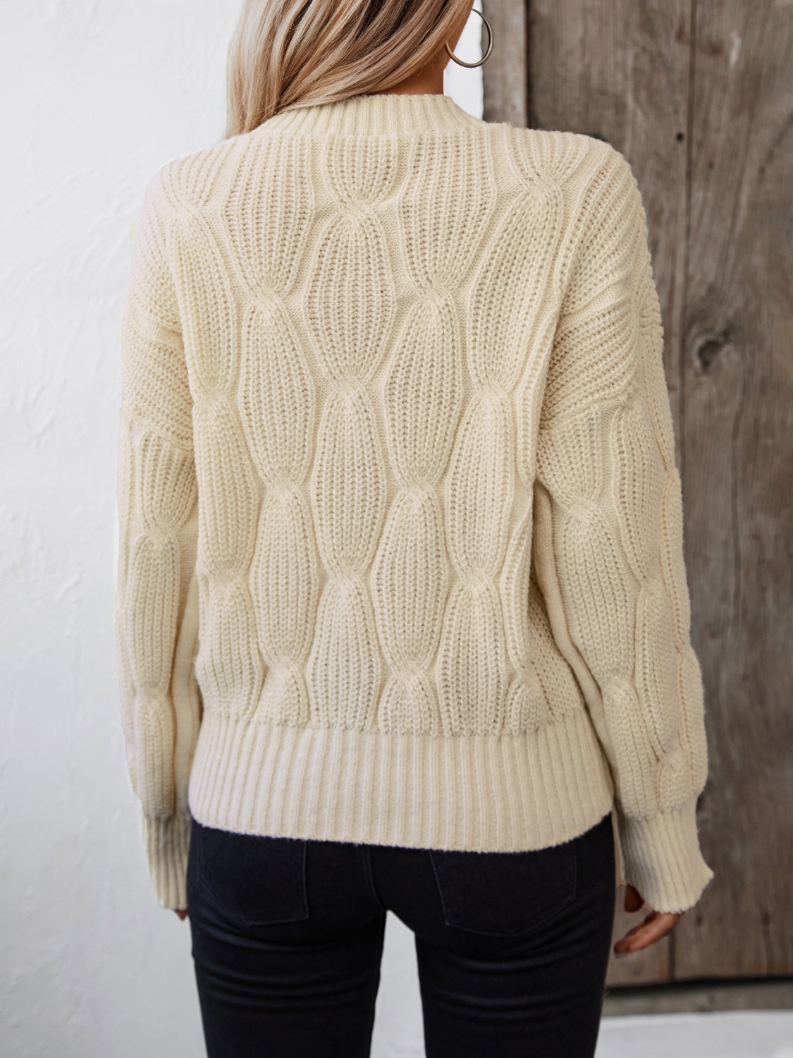 Mila - Pull à col rond et épaules tombantes pour femme