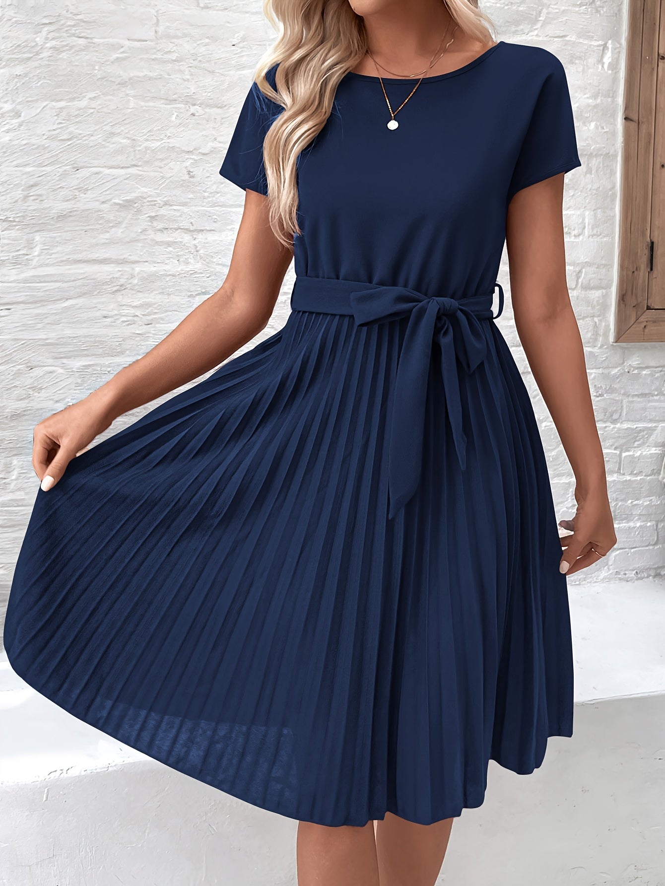 Filou - Robe Plissée À Col Rond