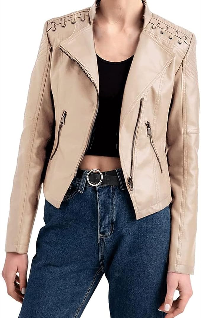 Veste en cuir vintage élégante - Kally