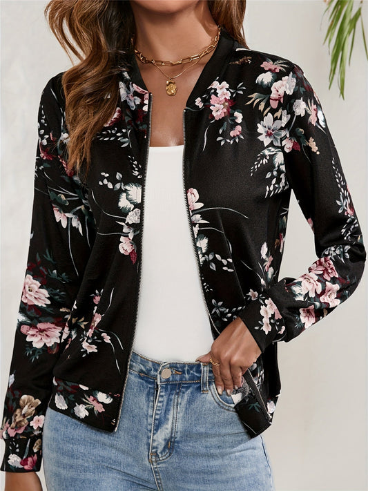 Blouson Bomber Imprimé Floral - Eddnah