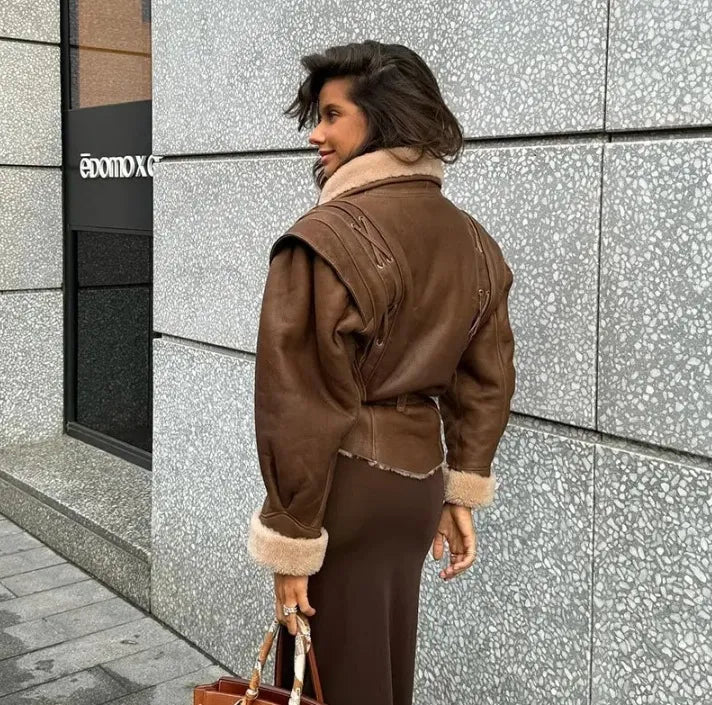 Olie - Veste en daim pour femmes
