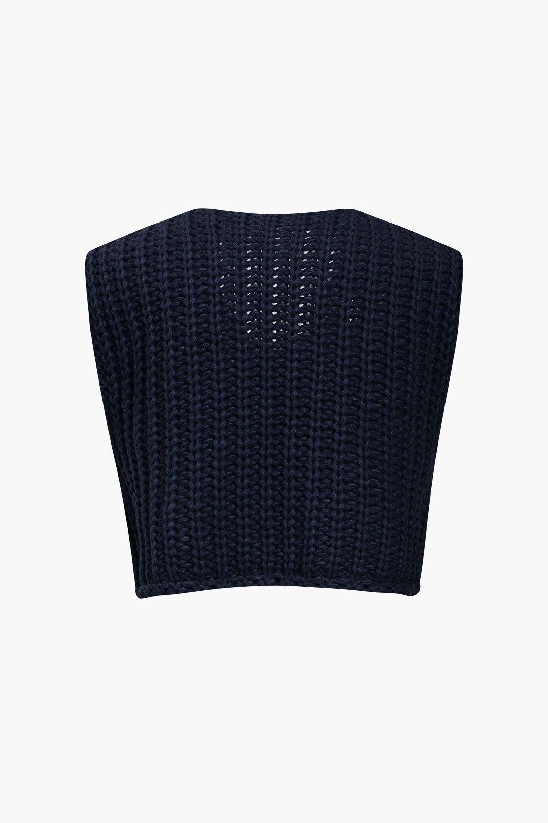 La Vie │ Gilet boutonné en tricot solide