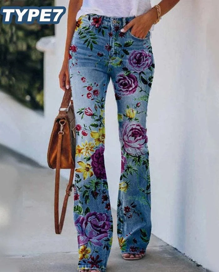 Nana - Jeans Ample à Fleurs