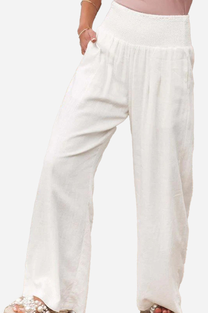 Laura - Pantalon palazzo à taille haute