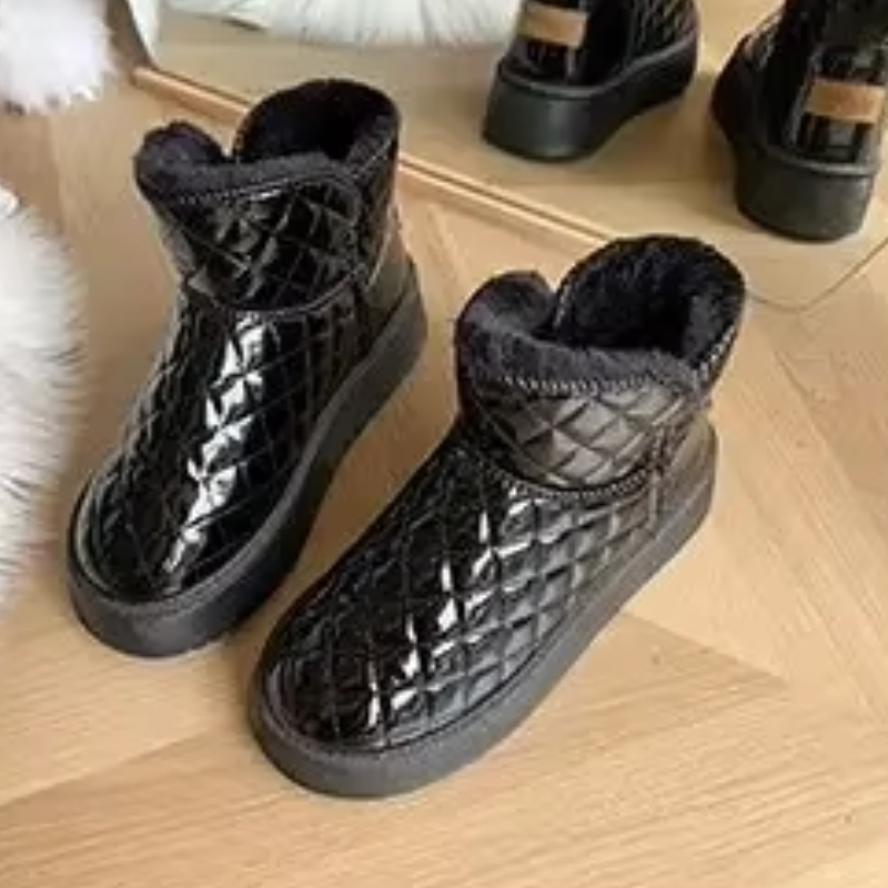 Gabrielle - Bottes d'hiver rembourrées à bout rond