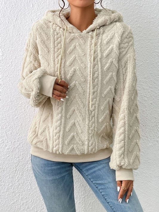 Aria - Sweat à capuche avec cordon de serrage et manches longues pour femme