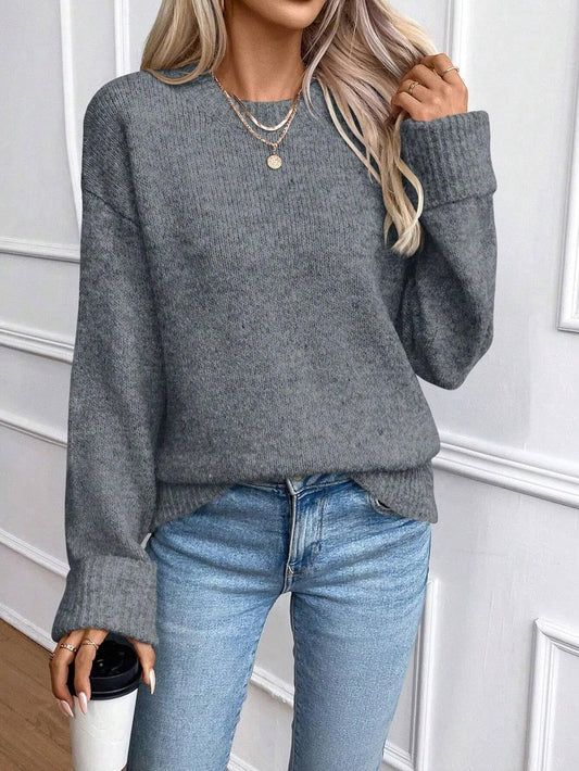 Livia - Gris Pull en maille douillet pour femme