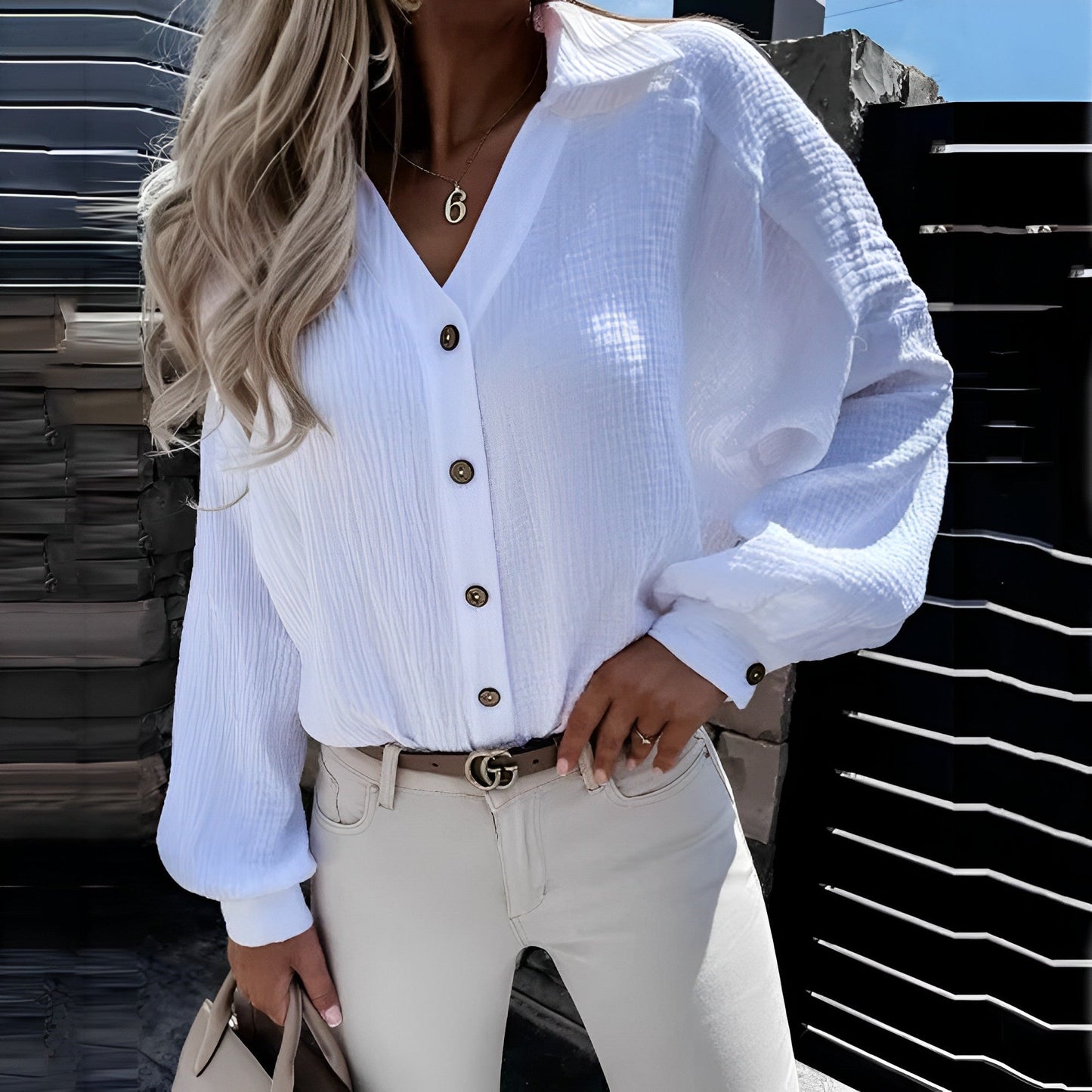 Isabelle - Blouse à Manches Longues Style Européen pour Femmes