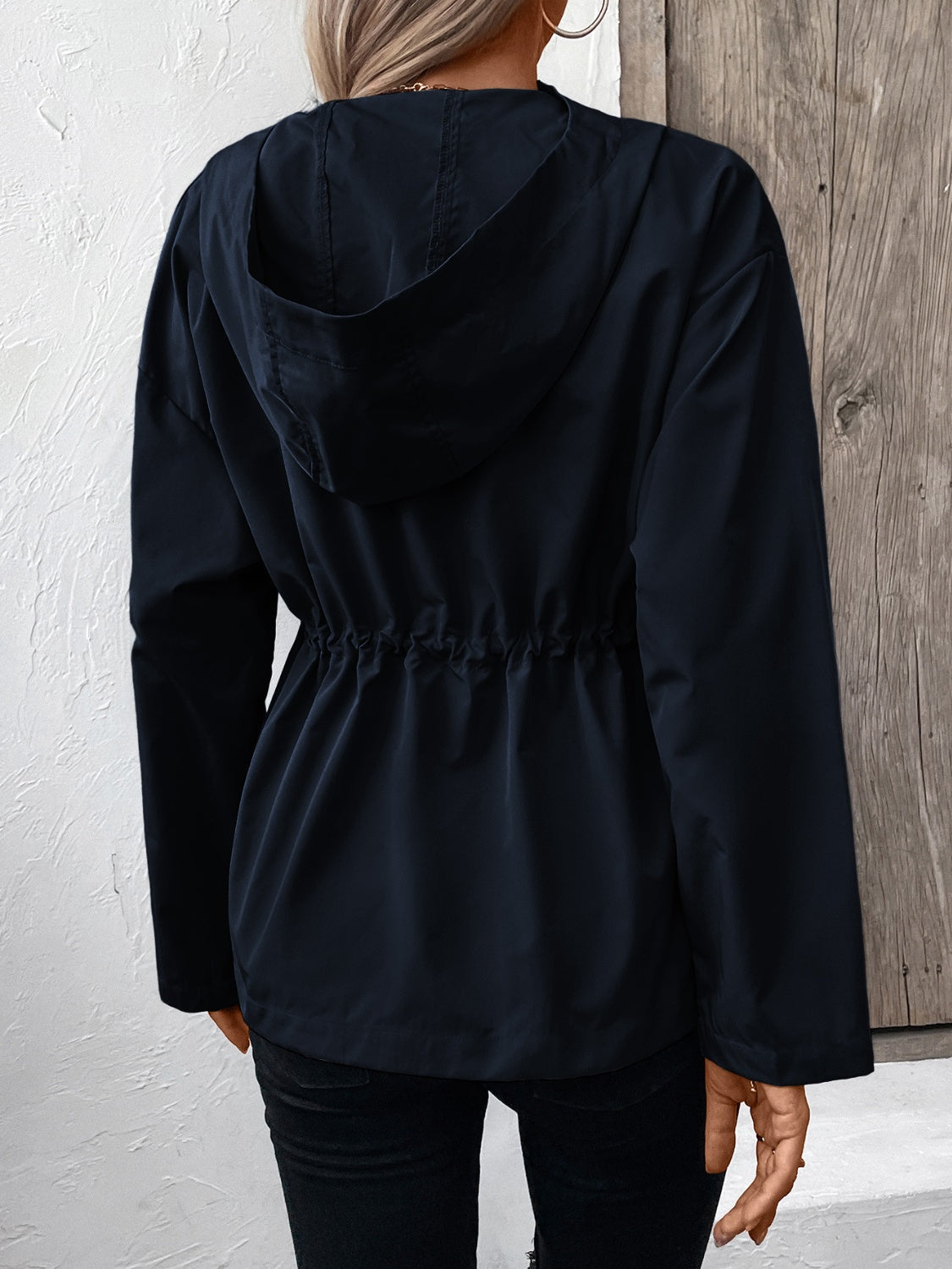 Harper - Veste à capuche avec cordon de serrage et fermeture éclair pour femme