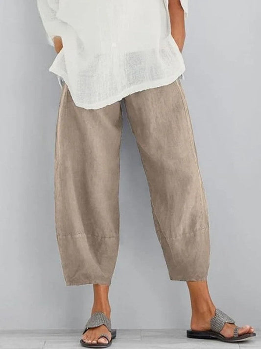 Celia - Pantalon de loisirs en lin pour femmes