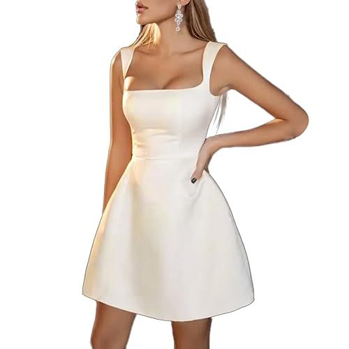 Amélie - Premium Robe De Mode Simple Et Courte En Ligne A En Satin