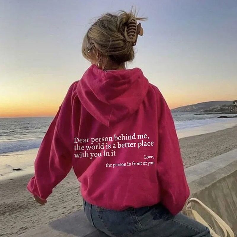 Jayne - Hoodie "Dear Person Behind Me" pour Femmes